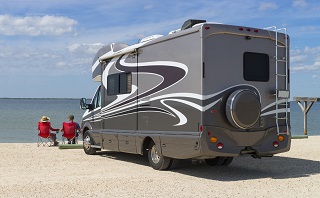 image of rv parked on a beach in mexico