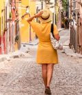 Woman walking the streets in San Miguel de Allended. Cheap Mexican Insurance