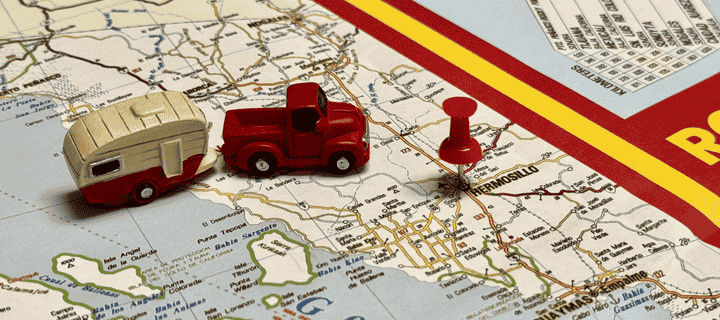 Small truck on a Mexico Map. Cheap Mexican Auto Insurance