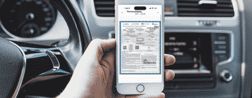 Permiso digital de importacion temporal de vehiculos de Banjercito en PDF mostrado en un telefono celular. Aseguranza para Mexico